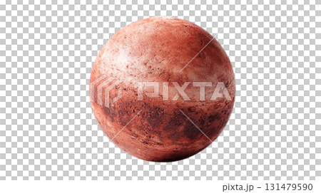 透明背景（png）に火星のイメージの赤い惑星の3Dイラスト 131479590