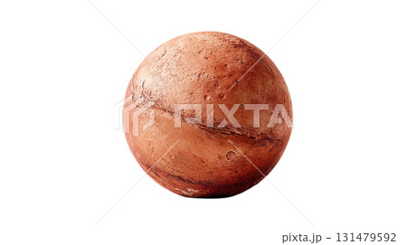 透明背景（png）に火星のイメージの赤い惑星の3Dイラスト 131479592