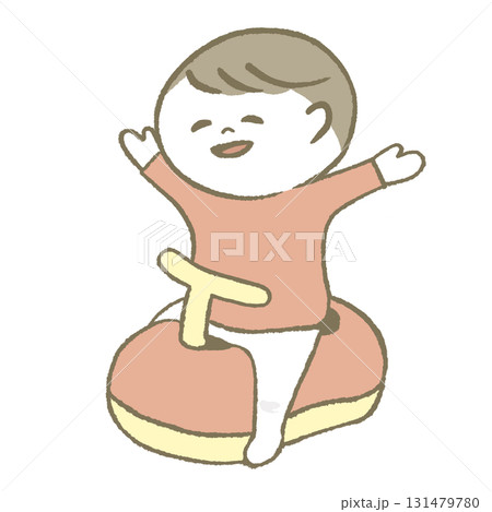 トイレが出来て喜ぶ子供 131479780