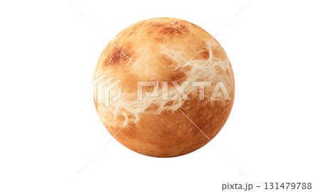 透明背景（png）に金星をイメージした惑星の3Dイラスト 131479788