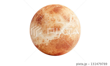 透明背景（png）に金星をイメージした惑星の3Dイラスト 131479789