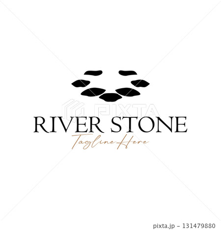 stone logo design natural river rock with symbol of balance relaxation and tranquility icon template design stone logo design natural river rock with symbol of balance relaxation and tranquility icon template design 131479880