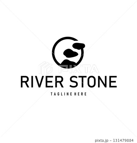 stone logo design natural river rock with symbol of balance relaxation and tranquility icon template design stone logo design natural river rock with symbol of balance relaxation and tranquility icon template design 131479884