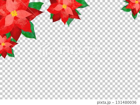 Watercolor illustration of a poinsettia Watercolor illustration of a poinsettia 131480036