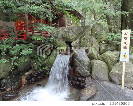 伊勢国一宮 猿田彦大本宮 椿大神社、鈴鹿山系の中央麓に鎮座する二千年の歴史を持つ神社、かなえ滝 131480806