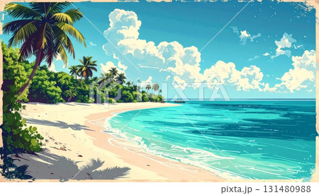 Vintage Postcard of Maldives Island 131480988