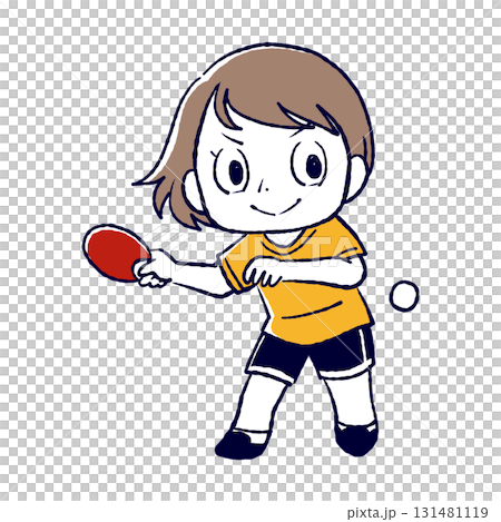 卓球をしているイラスト 131481119