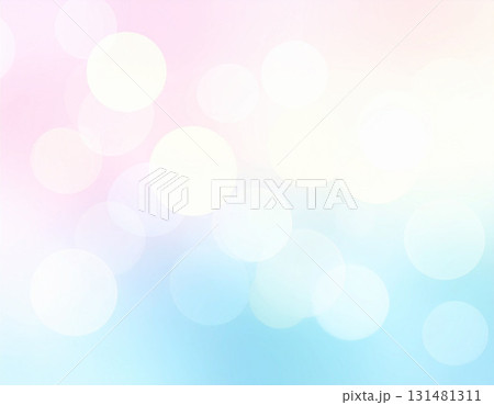 やわらかなパステルカラーの玉ボケ背景 131481311