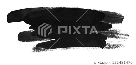 black watercolor background. Artistic hand paint. Isolated on transparent background. 131481470