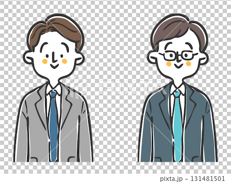 ビジネスマン　上半身　ベクター 131481501