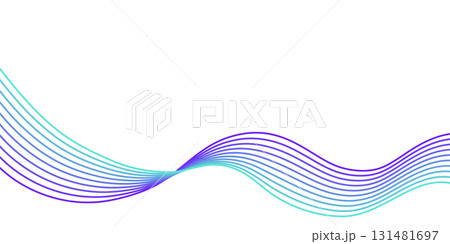 滑らかな曲線の背景素材イラスト 131481697