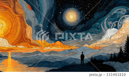 天文学のポスター用図版：宇宙論