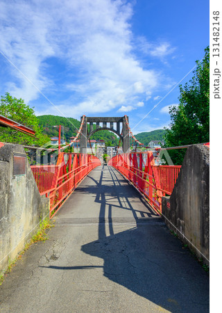 【三峰川に架かる吊り橋】天女橋【伊那市高遠町】 131482148