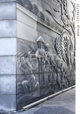 Bas-relief from the history of Vietnam on the Nghinh Phong Tower Bas-relief from the history of Vietnam on the Nghinh Phong Tower 131482714