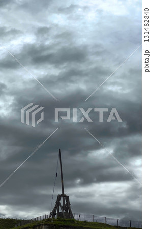 Castle of Sedan, Sedan, Rethel, Ardennes, Grand-Est, France, August, 28th, 2025, A Dramatic Cloudy 131482840