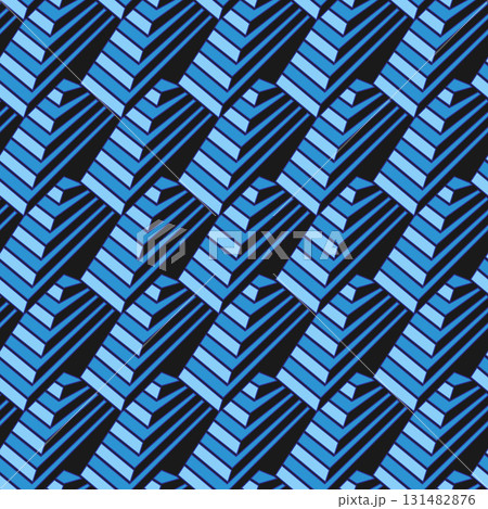 Blue seamless pattern of linear geometric shapes. Background for banner, poster, screensaver, decoration, interior and creative idea Blue seamless pattern of linear geometric shapes. Background for banner, poster, screensaver, decoration, interior and creative idea 131482876