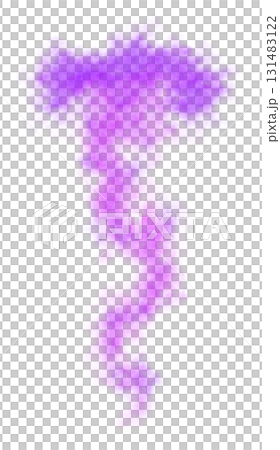 Violet smoke letter T shape isolated on transparent background with soft texture and abstract foggy appearance Violet smoke letter T shape isolated on transparent background with soft texture and abstract foggy appearance 131483122