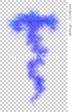 Blue smoke letter T shape isolated on transparent background with soft texture and abstract foggy appearance Blue smoke letter T shape isolated on transparent background with soft texture and abstract foggy appearance 131483142