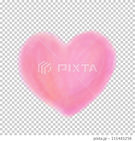 用水彩畫出的粉紅色心形的柔和插圖 用水彩畫出的粉紅色心形的柔和插圖 131483256