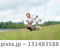 happy Asian woman  birthday 131483588