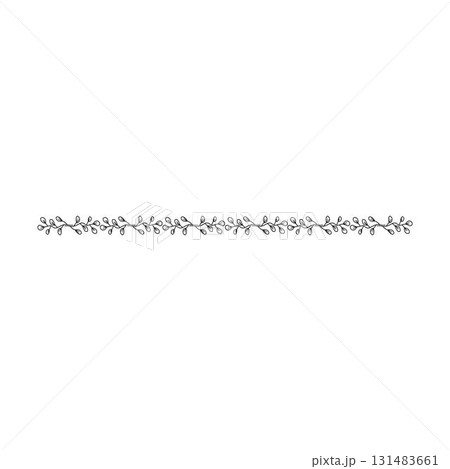 Flower border horizontal floral line decorative pattern frame illustration 131483661