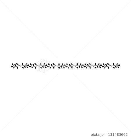 Flower border horizontal floral line decorative pattern frame illustration 131483662