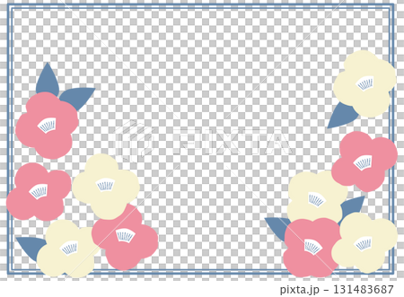 簡單的山茶花橫框背景素材插圖 簡單的山茶花橫框背景素材插圖 131483687