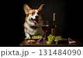 ワインのある部屋コーギー 131484090