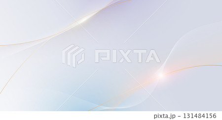 Abstract soft white, gold wave line pattern and texture on light gray gradient background. Vector element smooth line design. Digital technology concept for luxury business template, banner background Abstract soft white, gold wave line pattern and texture on light gray gradient background. Vector element smooth line design. Digital technology concept for luxury business template, banner background 131484156