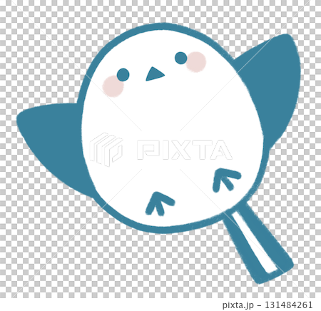 飛んでいるシマエナガ 131484261