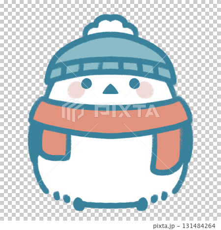 帽子とマフラーのシマエナガ 131484264