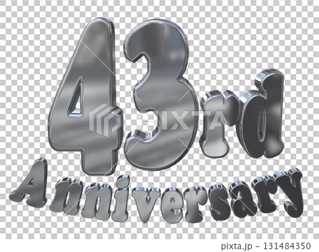 3DCG text "43rd Anniversary/43rd Anniversary Mark Sparkle" 3DCG text "43rd Anniversary/43rd Anniversary Mark Sparkle" 131484350