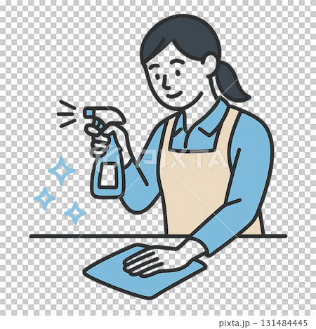 掃除をする主婦 131484445