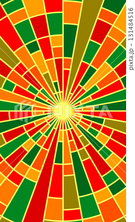 集中線　モザイク柄の背景イメージ 131484516