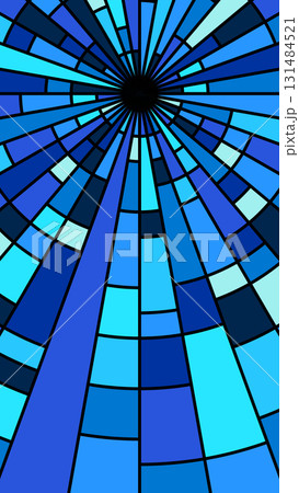 集中線 モザイク柄の背景イメージ 集中線 モザイク柄の背景イメージ 131484521