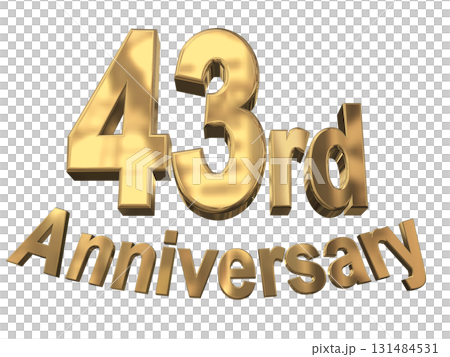 3DCG text "43rd Anniversary/43rd Anniversary Mark Sparkle" 3DCG text "43rd Anniversary/43rd Anniversary Mark Sparkle" 131484531