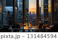 高層ビルのあるオフィス街コーギー 131484594