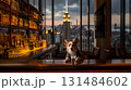 夜景の見えるビルコーギー 131484602