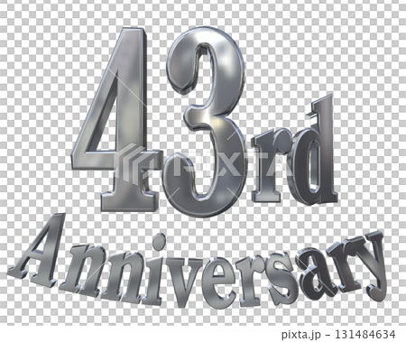 3DCG text "43rd Anniversary/43rd Anniversary Mark Sparkle" 131484634