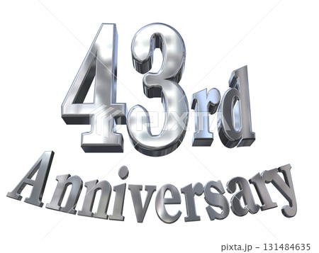 3DCG文字「43rd Anniversary/43周年マークキラキラ」 131484635