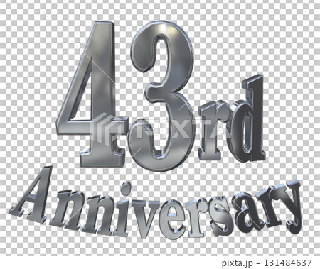 3DCG text "43rd Anniversary/43rd Anniversary Mark Sparkle" 3DCG text "43rd Anniversary/43rd Anniversary Mark Sparkle" 131484637