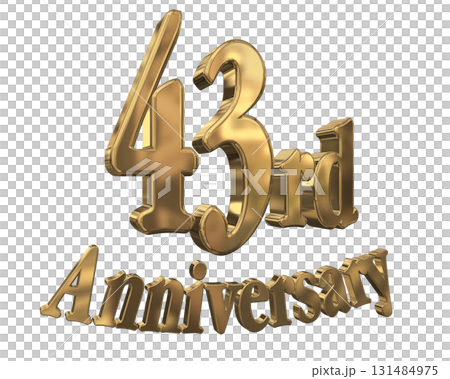 3DCG text "43rd Anniversary/43rd Anniversary Mark Sparkle" 3DCG text "43rd Anniversary/43rd Anniversary Mark Sparkle" 131484975
