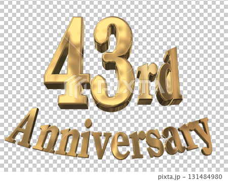 3DCG text "43rd Anniversary/43rd Anniversary Mark Sparkle" 3DCG text "43rd Anniversary/43rd Anniversary Mark Sparkle" 131484980