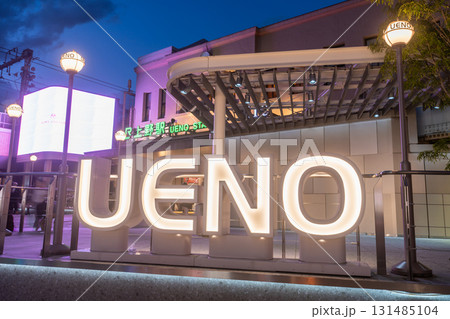 《東京都》上野駅・夜の繁華街 131485104