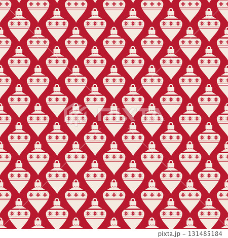White Christmas Ornament Seamless Pattern 131485184