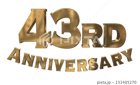 3DCG文字「43rd Anniversary/43周年マークキラキラ」 131485270