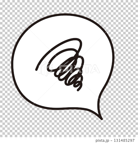 悩みや不安を表現する、ぐるぐる線入り吹き出しのベクターイラスト2 悩みや不安を表現する、ぐるぐる線入り吹き出しのベクターイラスト2 131485297