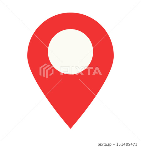 場所を示す位置アイコン風のイラスト素材 場所を示す位置アイコン風のイラスト素材 131485473