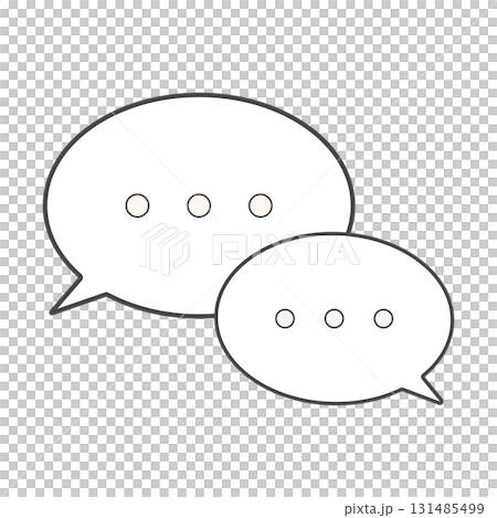 表示聊天或對話的語音氣泡符號的插圖 131485499