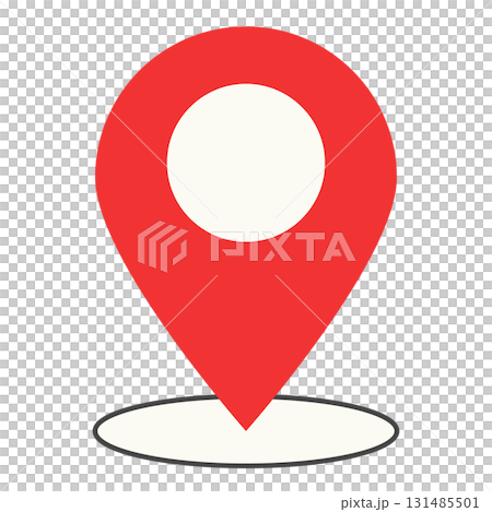 場所を示す位置アイコン風のイラスト素材 131485501